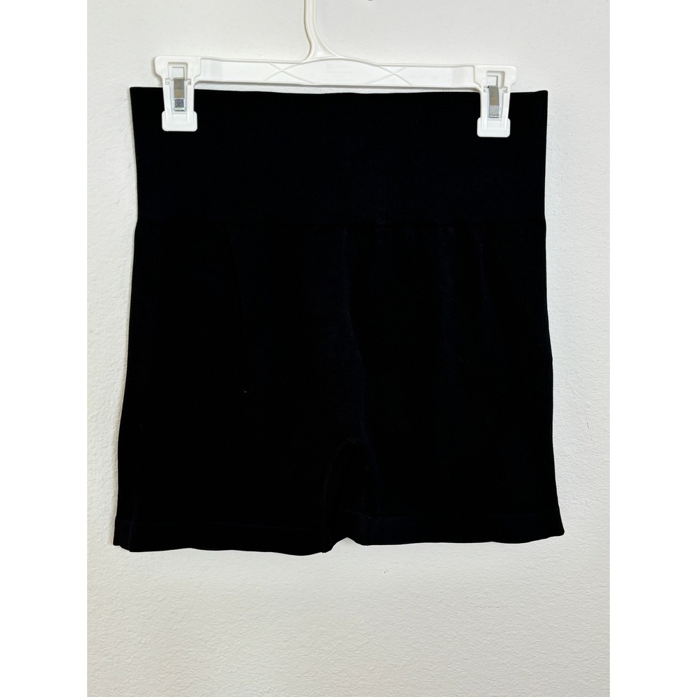 Black High Waisted Scrunch Butt Biker Shorts Seamless Athletic XXL